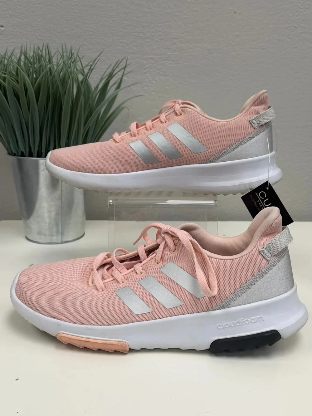 Adidas Light Pink Cloudfoam Racer TR Sneakers - Size 7